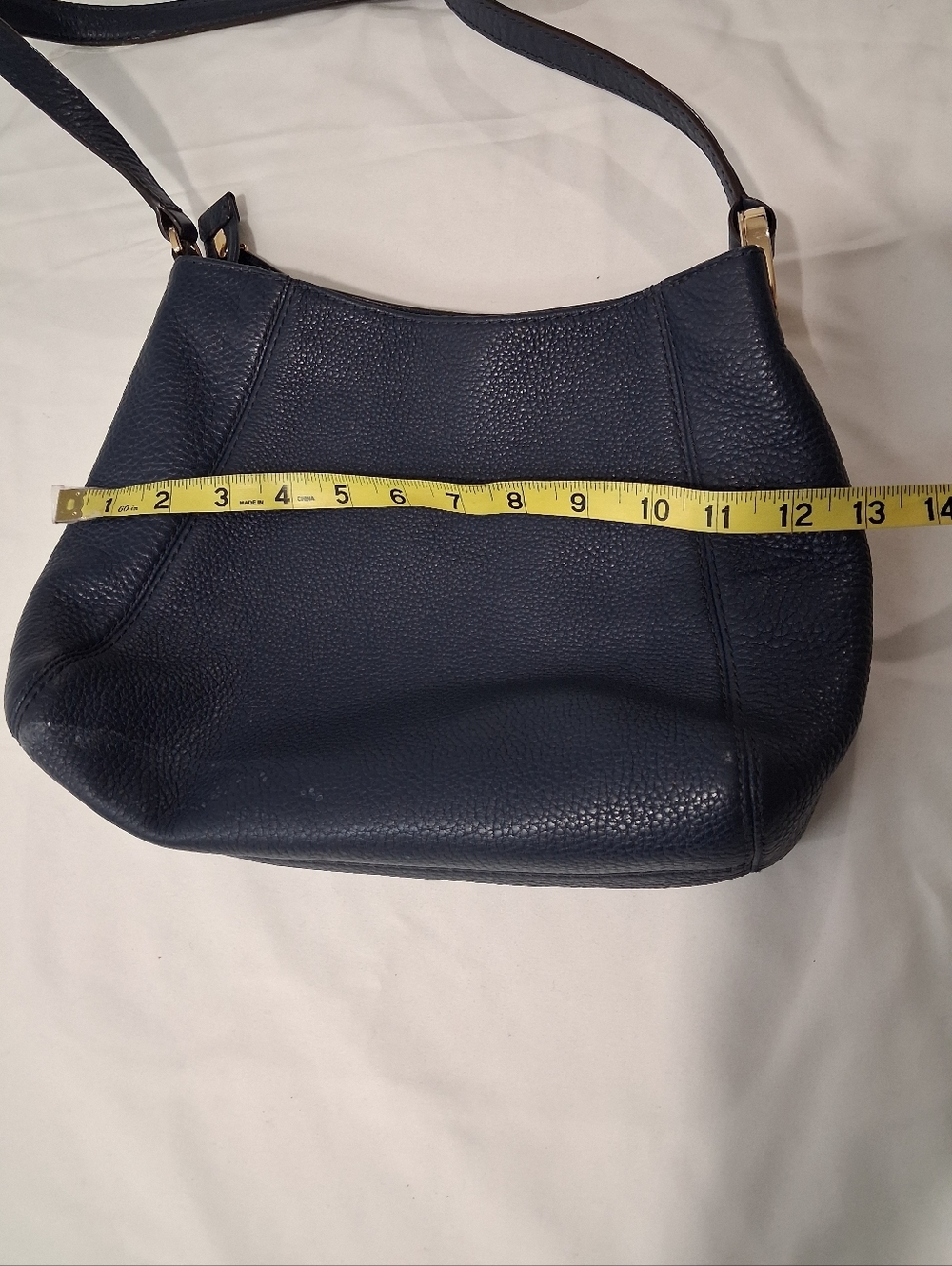 Michael Kors Navy Pebbled Leather Crossbody Bag - Picture 8 of 11